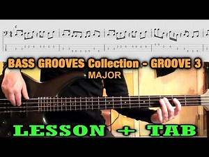 BASS GROOVE Lesson + TAB | Major Chord | TUTORIAL - Chapter 3