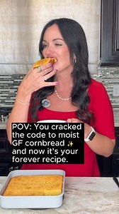 The best GF cornbread that isn’t dry or crumbly — it’s moist every time and you won’t miss the gluten!!!” 🌽✨ Crave-worthy, easy, and cast-iron friendly gluten-free cornbread — perfect with chili, BBQ, or holiday dinners. Comment “recipe” for the full recipe! INGREDIENTS (GF): 1 ¼ cups cornmeal ¾ cup almond flour ¼ cup tapioca starch 1 tablespoon baking powder ½ teaspoon salt ¼ teaspoon baking soda 2 large eggs 1 cup buttermilk ¼ cup honey ¼ cup salted butter melted and cooled 2 tablespoons oliv
