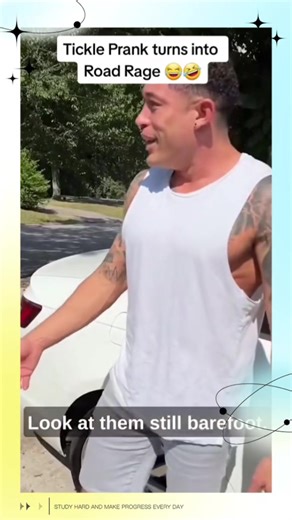 Tickle prank turns into road rage😂🤣#fyp #couple #couplecomedy