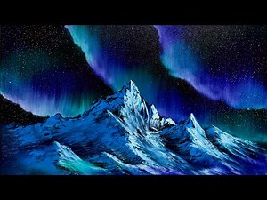 Literally EVERY SINGLE STEP - Aurora Borealis Mountain Seascape Tutorial by PaintWithJosh