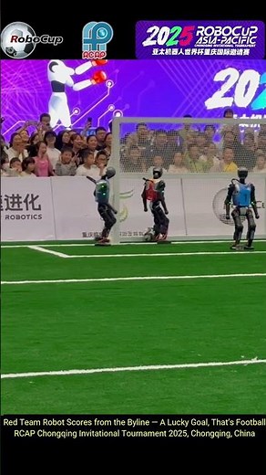 Humanoid Soccer Red Team Scores While Nearly Falling | Brilliant Finish Under Pressure