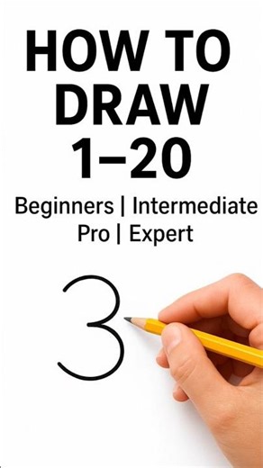 ✏️ How to Draw Numbers 1 to 20 | Easy Trick for Beginners to expert| Step by Step