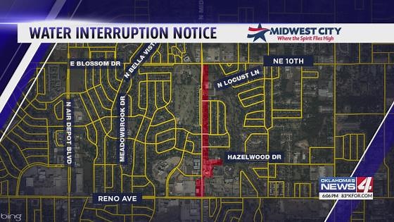 Some Midwest City residents to see temporary water shutoff for valve work