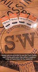 The Dudes who deliver the Food. Food Dudes. Because local food just tastes better! 朗 | Station West Bar & Grill | Facebook