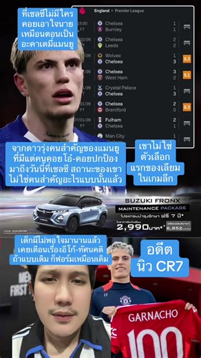 ที่เชลซีไม่มีใครคอยโอ๋นายแล้ว✅🔥สถานะคนสำคัญ ที่หายไปของการ์นาโช่ อดีตนิวCR7 #อเลฮานโดการ์นาโช่ #การ์นาโช่ #tiktokบอลนอก #เชลซี #แมนยู