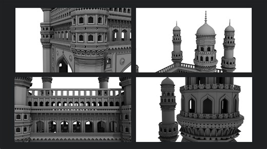 Nurbs Model - Charminar - Anand Varma