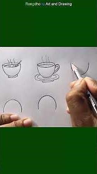 Drawing Tricks with Semi Circle🌺💛 #rongdhonuartanddrawing #drawing4kids #art #shorts #reels