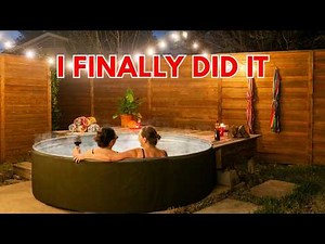 I turned our stock tank pool into a HOT TUB....