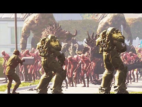 Wasteland Creatures Invade Pre-War Sanctuary! - Fallout 4 NPC Battle