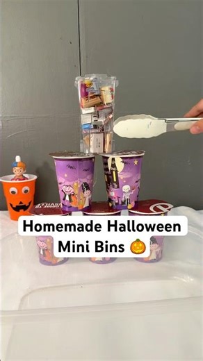 Homemade Halloween Mini Bins #gogarbage #garbagetruck #trash #halloween