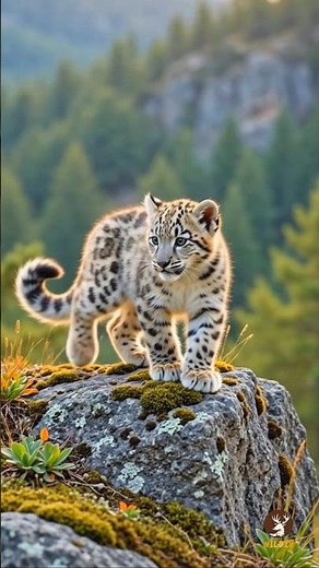 Meet the Rare Snow Leopard Cub! 🏔️