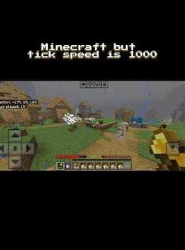 Minecraft but tick speed is 1000 | #minecraft #minecraftbedrockedition