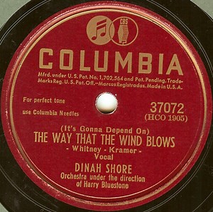 Dinah Shore - (It's Gonna Depend On) The Way That The Wind Blows / You Keep Coming Back Like A Song