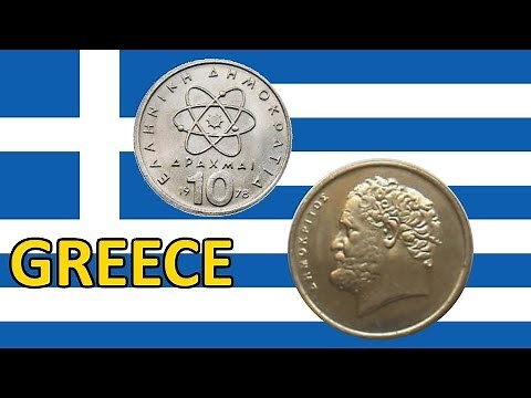 GREECE 1986 10 DRACHMES COIN Greek Democritus