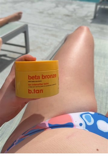 @b.tan‘s newest tanning balm perfect for spring break!! 👙🌊🏝️ #btan #btancollege #bambassador