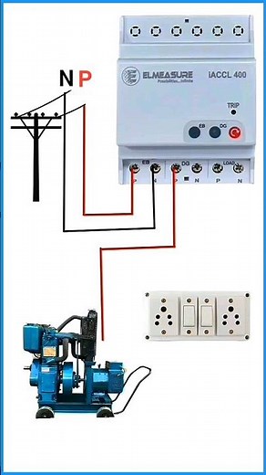 Automatic Changeover Switch Connection #electricaltips #shortvideo #shorts#short #youtubeshorts #iti