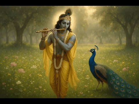 Krishna Flute Music with Soothing Sounds – Whispers of Vrindavan 🪈🕊