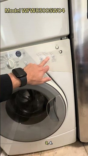 Whirlpool Duet diagnostic mode How to enter WFW8300SW04 #laterfrigerator #redo