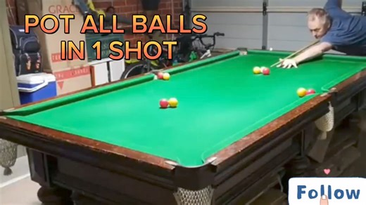 Pot all balls in 1 shot #reelsfb #billiards #snooker #8BallPool #snookerlover #8ball #trickshots #10ball #9ball #TheRoutineInstructor | The Routine Instructor Certified Snooker & 8 Ball Coaching