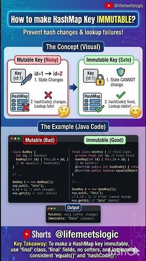 Make HashMap Key Immutable 🔒 | Java Best Practice
