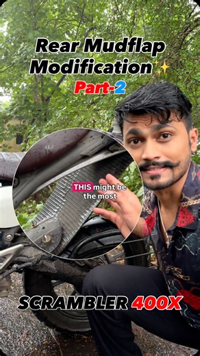 Joel Wilfred on Instagram: "In this video, we’re gonna be working on the rear mudguard mud flap. The idea is to minimise the mud accumulation at the rear around the suspension. This modification has worked well for me. Do let me know your thoughts. #exploringsahyadriswithjoel How convenient do you think is this modification is?"