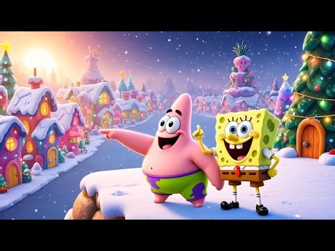 SpongeBob & Patrick Celebrate the Holidays! 🎄✨ A Colorful Snowy Christmas! 🌈🎄| SpongeBob Animation