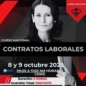 🛡️ Agrega cláusulas que marcan la diferencia Confidencialidad, prestaciones, terminación... Todo lo que necesitas saber, en un solo curso. 📅 8 y 9 de octubre 🕘 9 a 11 a.m. (CDMX) | 💻 Online vía Zoom 🎓 Gratis con opción a constancia oficial DC-3 👉 ¡Regístrate y actualiza tus procesos de contratación! | BE-Learning