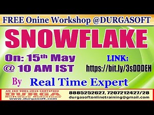 SNOWFLAKE (FREE Workshop) Online Training @ DURGASOFT