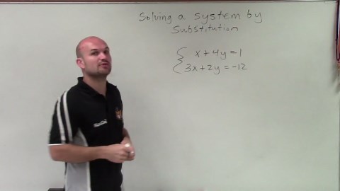 Solve a system of linear equations using substitution