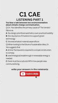 C1 Certificate Advanced English (CAE) Listening Test - Part 1 02.2026 #cae #caexams