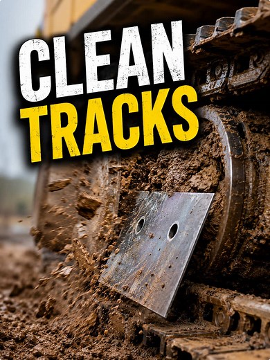 Excavator Mud Cleaning Tip: Use Scrap Metal Like a Pro