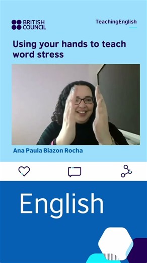 Use hands to show syllable stress #teachingcommunity #teachingenglish #education #elt