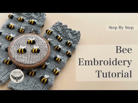 Bee Embroidery Tutorial | How To Embroider Bee | Hand Embroidery For Beginners
