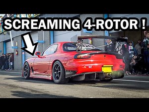 Amazing 4-rotor Mazda FD RX-7 (26B 4-rotor wankel sound) LOUD!