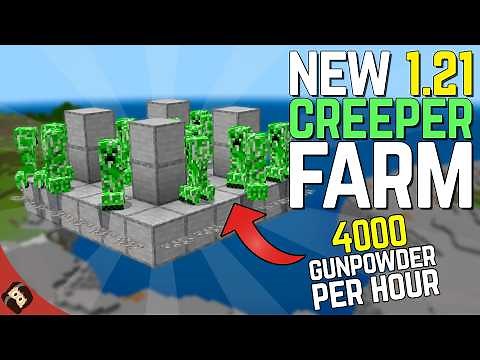 NEW 1.21 Creeper Farm | Minecraft Bedrock Tutorial