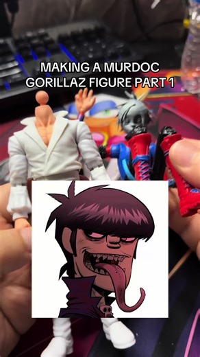 Can’t wait to move onto painting them both! #toys #actionfigures #gorillaz #murdocniccals #murdocgorillaz
