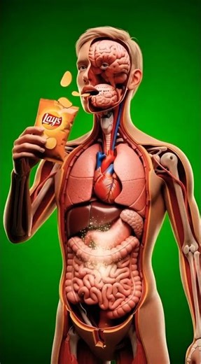 “The Impact of Lays on the Human Body – 3D Anatomical Visualization” #science