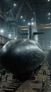 😱 বিশাল সাবমেরিন প্রথমবার পানিতে নামে কীভাবে? 🌊🚢 | Submarine Launch & Sea Trial #Shorts