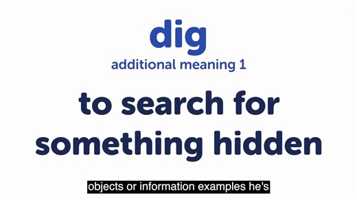 DIG-基本动词-学习英语语法DIG - Basic Verbs - Learn English Grammar
