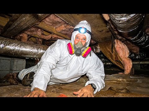 Repairing HVAC Ductwork In A NASTY Crawlspace!!