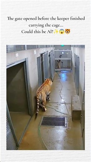 The gate opened before the keeper finished carrying the this be Al?✨😱🐯#youtubeshorts #viralvideo