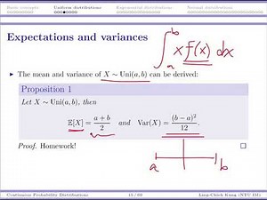 【機率與統計】第四講：連續機率分佈 #2 Uniform distribution