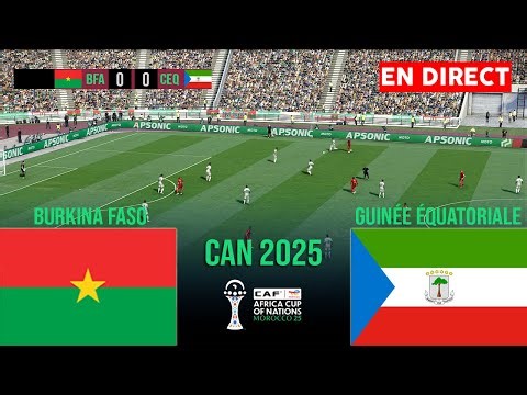 BURKINA FASO vs GUNEA ÉQUATORIALE - Coupe d'Afrique des Nations 2025 Match | Simulation PES