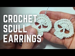 How to Crochet a Skull 🖤 | Easy Skull Earrings Tutorial for Beginners (Halloween Crochet)