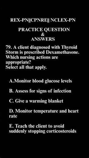 79. REx-PN||CPNRE|| NCLEX-PN Practice Question & Answer