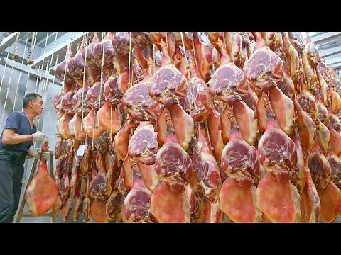 Spectacular Sight of 5000 Ham！Amazing Jinhua Ham Mass Production/ 5000條腿的壯觀畫面！驚人的金華火腿製作-Food Factory