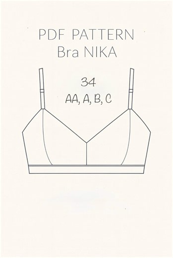 Bra NIKA PDF Pattern, Wireless Bralette Sewing Pattern (digital Download) - Etsy Australia