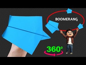 Como Hacer un Avion de Papel que Vuela Mucho | Aviones de Papel Boomerang