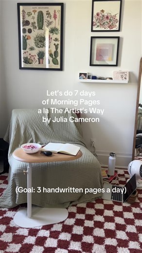 Not 100% about everything in The Artist’s Way, but morning pages are legit #artistsway #morningpages #hi