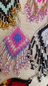 Huichol Beaded Earrings: Indigenous Mexican Artisan Jewelry - Etsy